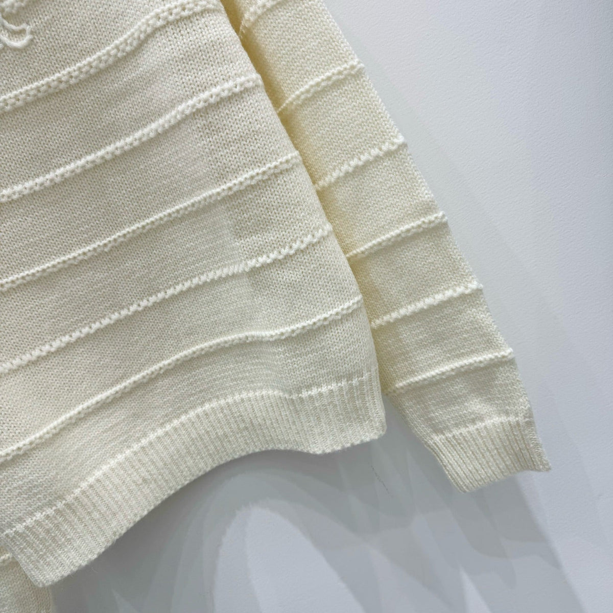Celine 25 Sweater Ivory White Wool 286414