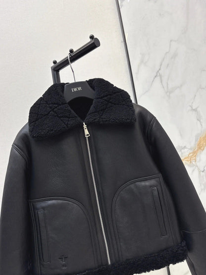 DIOR 25S SHERPA-COLLAR JACKET 542