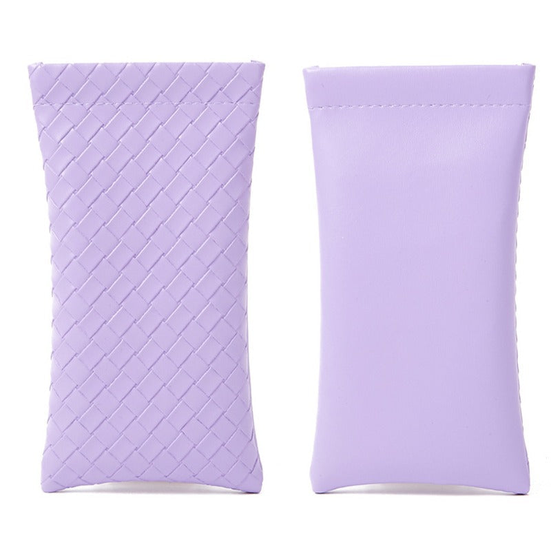 Solid Color Squeeze Top Eyeglass Pouch