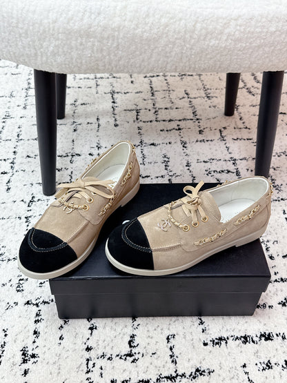 CC Cruise 25/26 Moccasins Black Light Taupe Suede