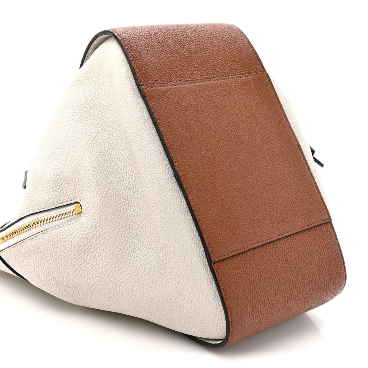 Calfskin Small Hammock Shoulder Bag Tan Ivory Black