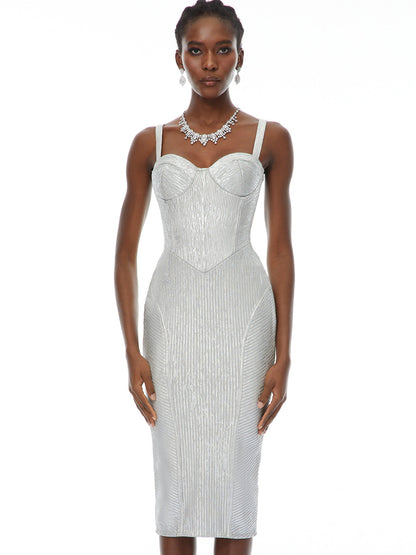 Isla Cinched Waist Midi Dress
