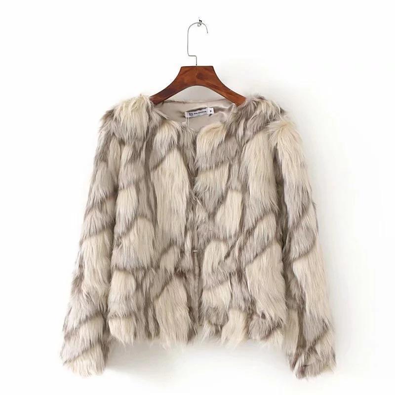 Autumn Winter New Short Imitation Fox Fur Coat