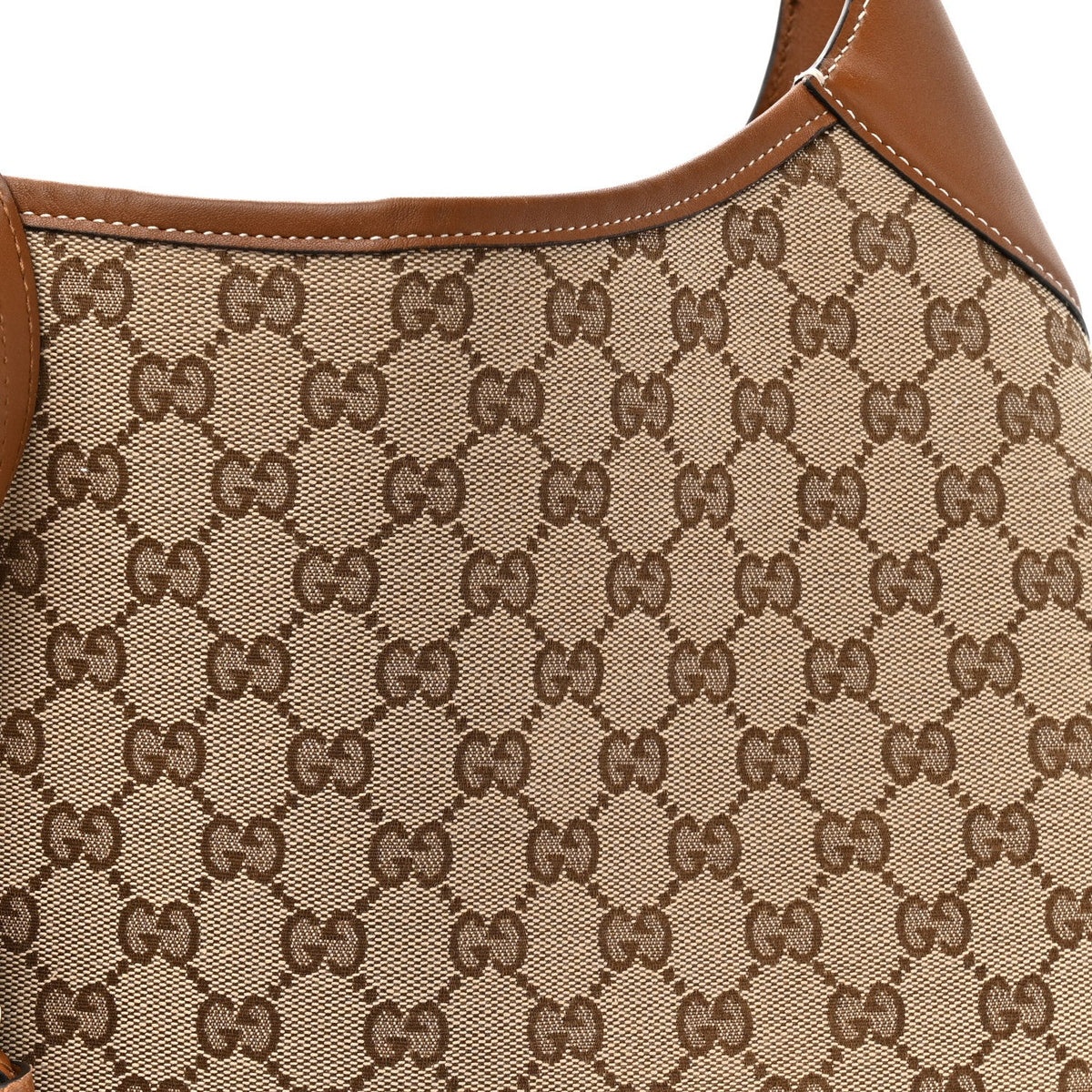 GG Supreme B Large Shoulder Bag Beige Dark Brown