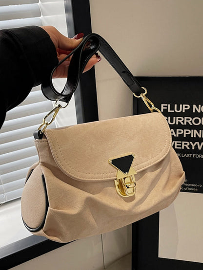 Solid Color Split-Joint Crossbody Bags
