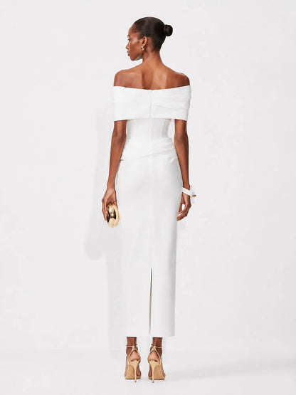Marisol Elegant Off-Shoulder Maxi Dress