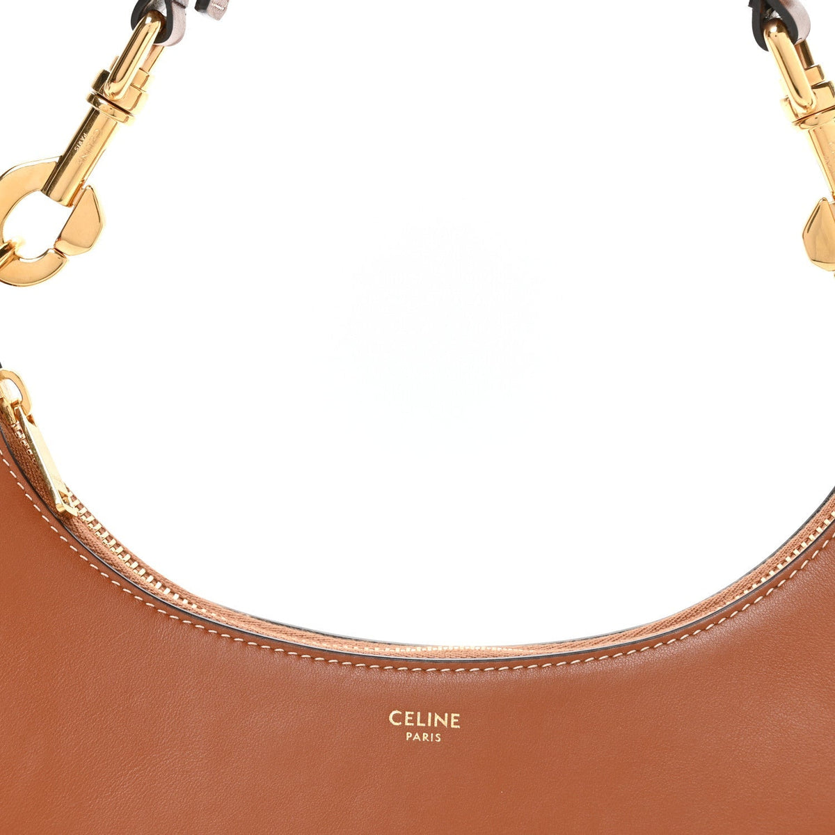 Smooth Calfskin Medium Strap Ava Shoulder Bag Tan