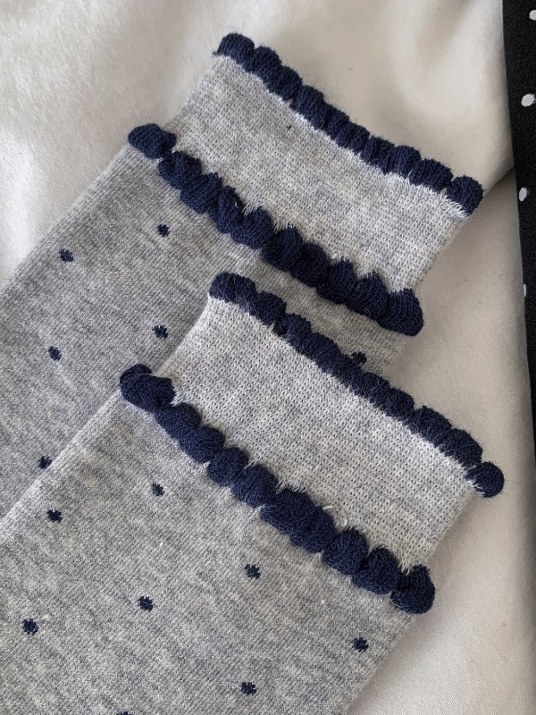 Rufia - White Mid-calf Socks with Various Patterns – 7 Options