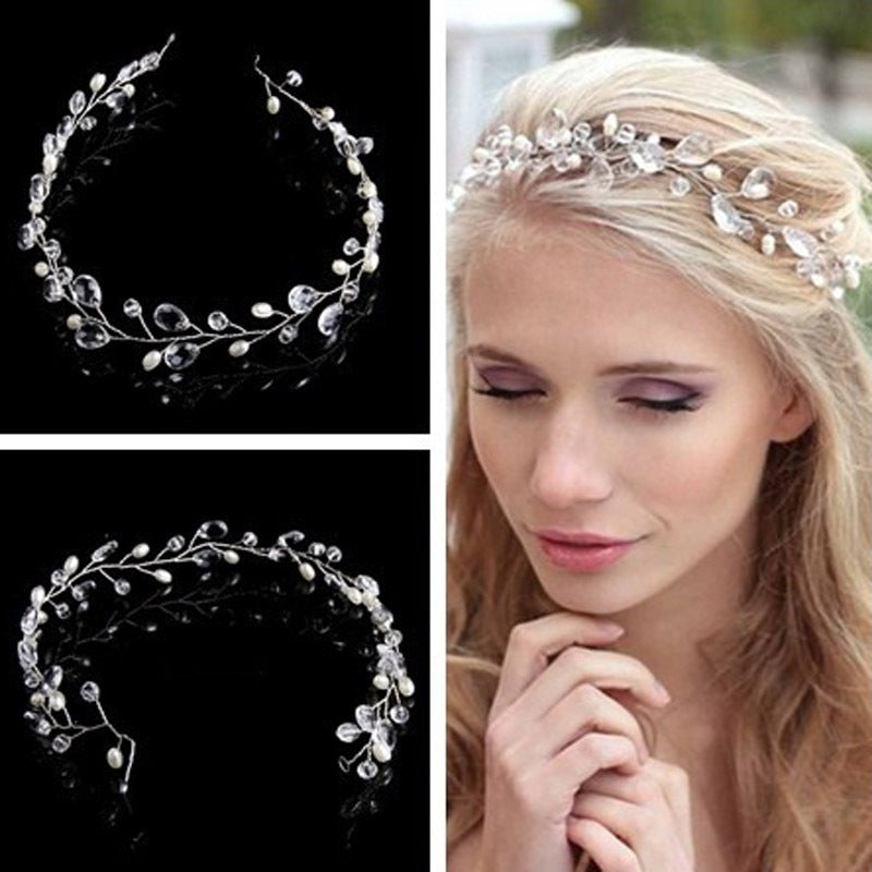 Handcrafted Pearl Headband Bridal Wedding Accessory