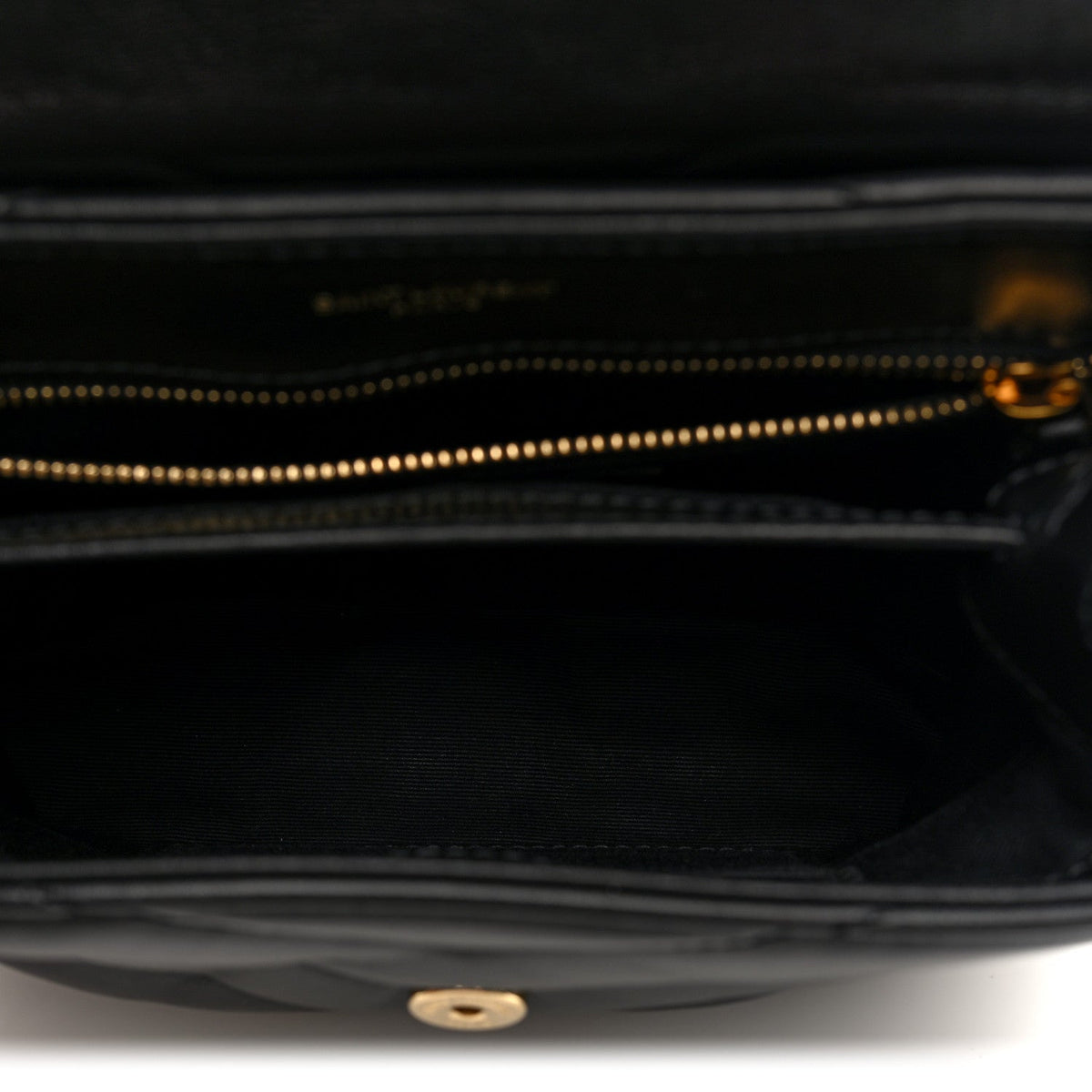 Calfskin Y Quilted Monogram Toy Loulou Crossbody Bag Black