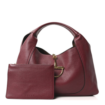 Grained Calfskin Softbit Maxi Shoulder Bag Rosso Ancora Red