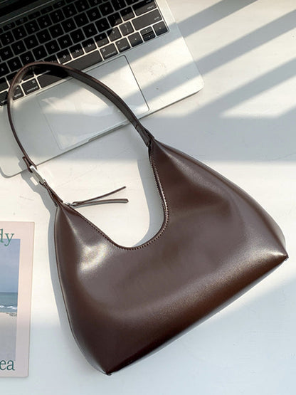 Geometric Split-Joint Zipper Shoulder Bags Handbags