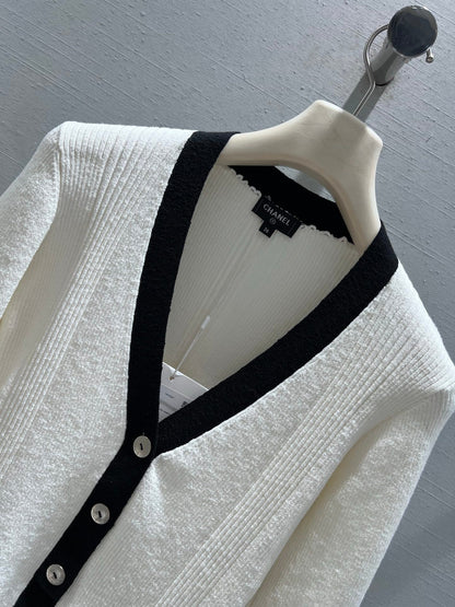 CC 26S Knit Cardigan White Linen Cotton 349016