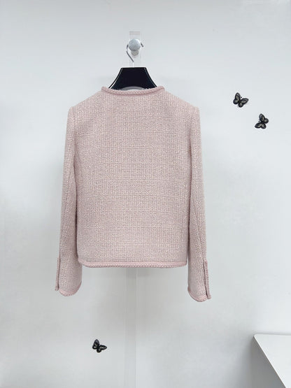 Celine Jacket Pink Gold Wool Cotton 290451