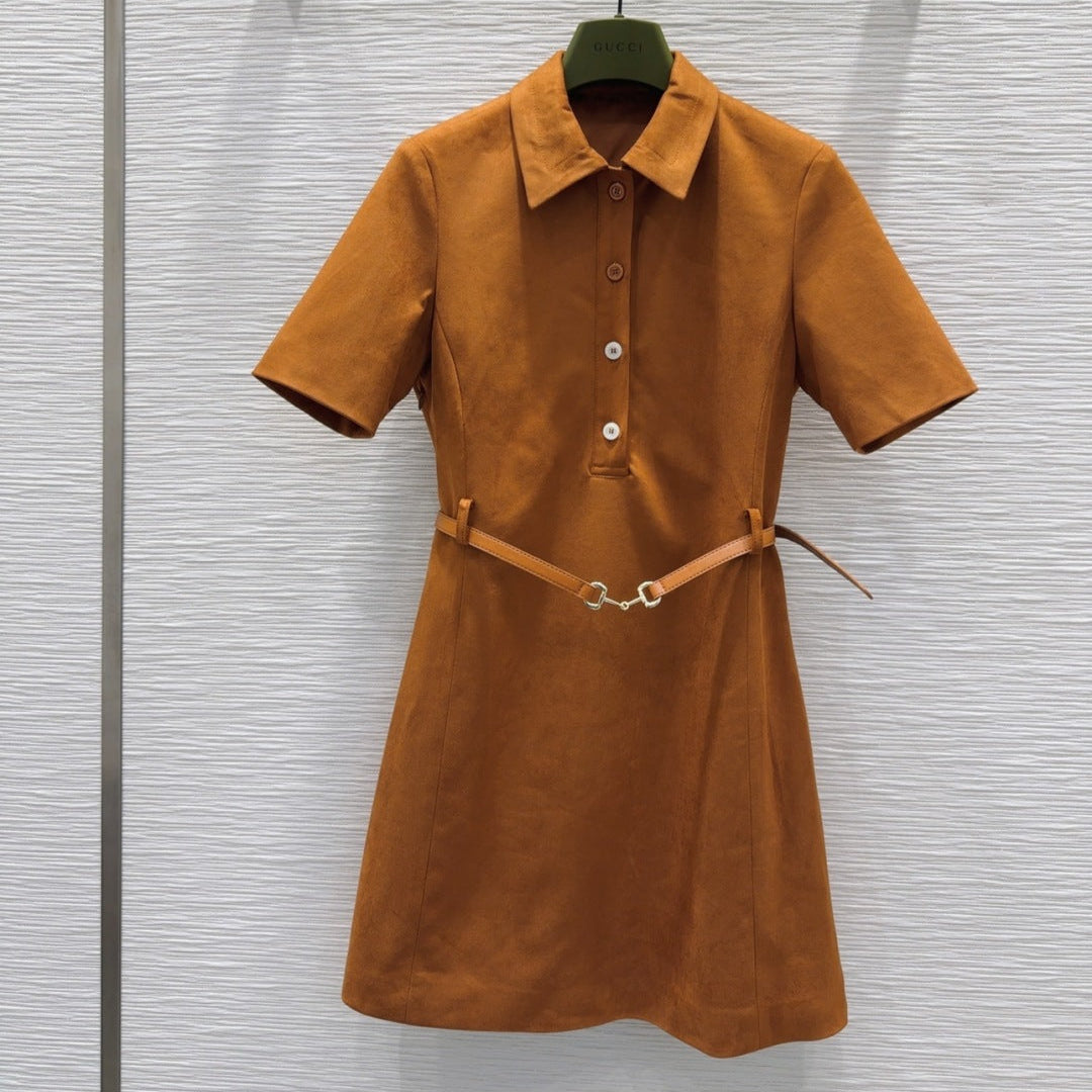Gucci 2025 Dress Brown Polyester Fiber