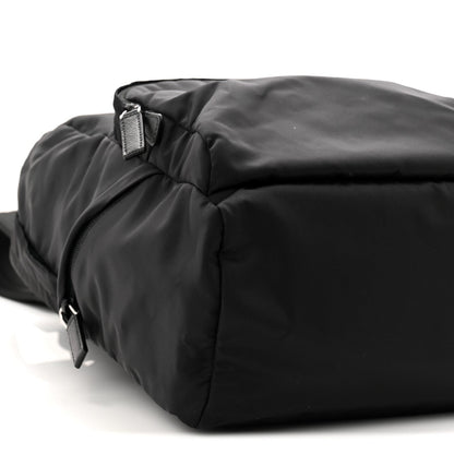 Re-Nylon Saffiano Zip Backpack Black