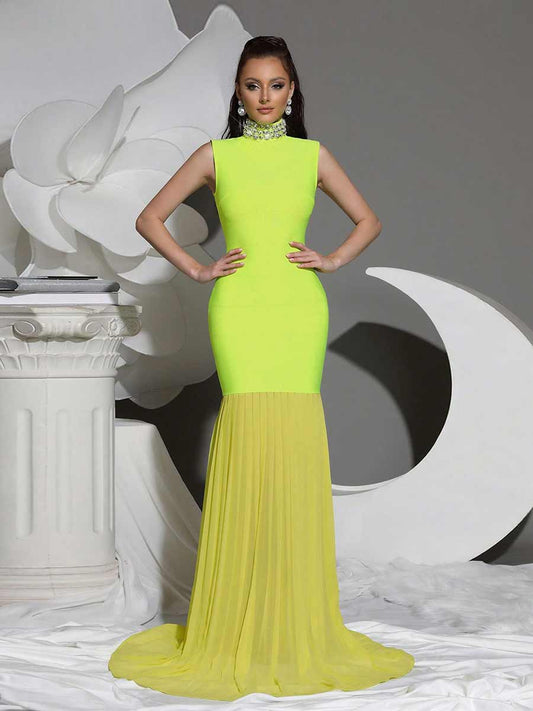 Keira High Neck Sleeveless Maxi Dress