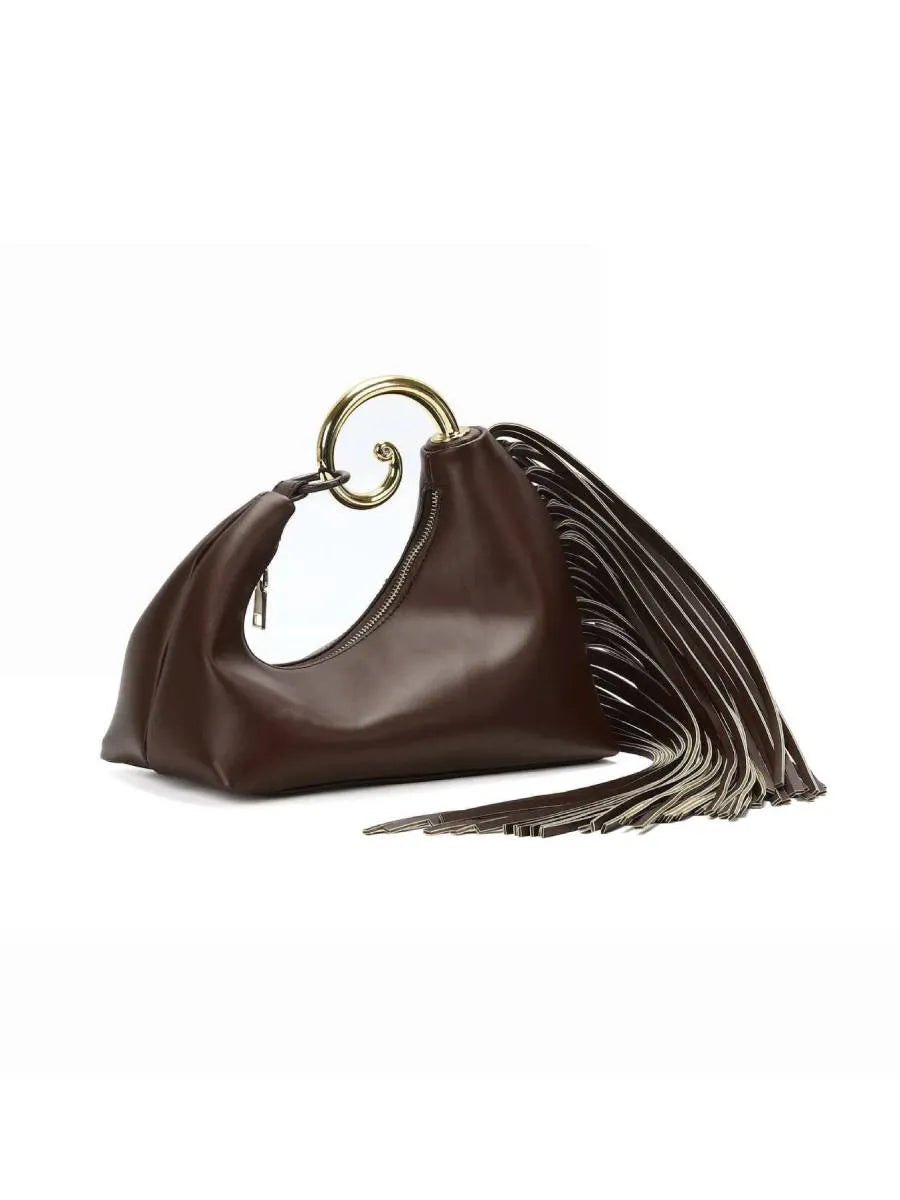 Rebecca Leather Tassel Handbag