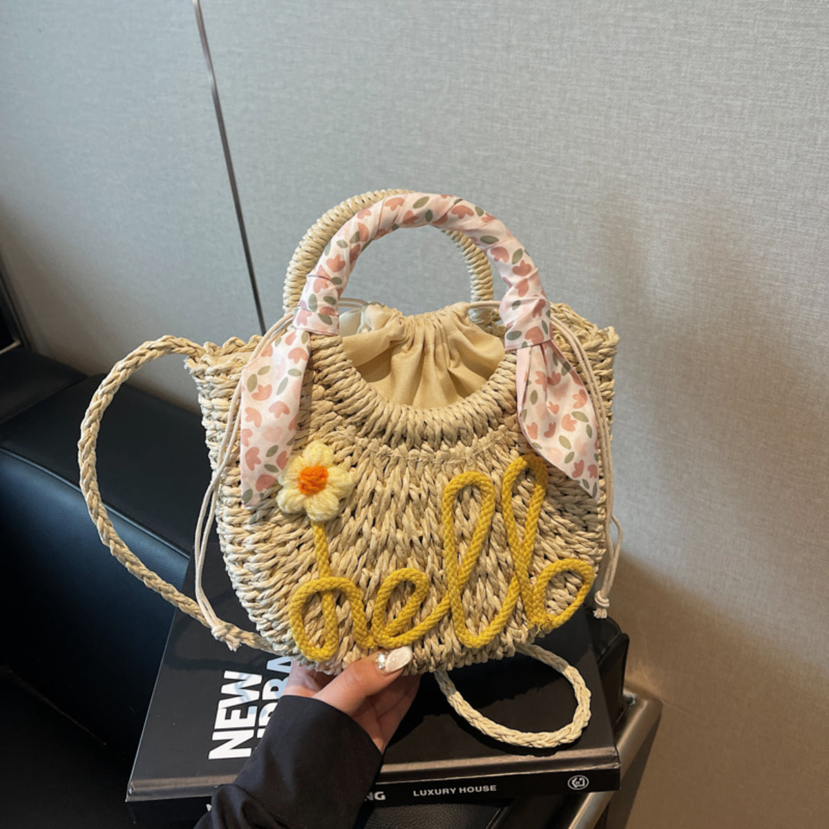 Cosbai - Small Seagrass Woven Handbag