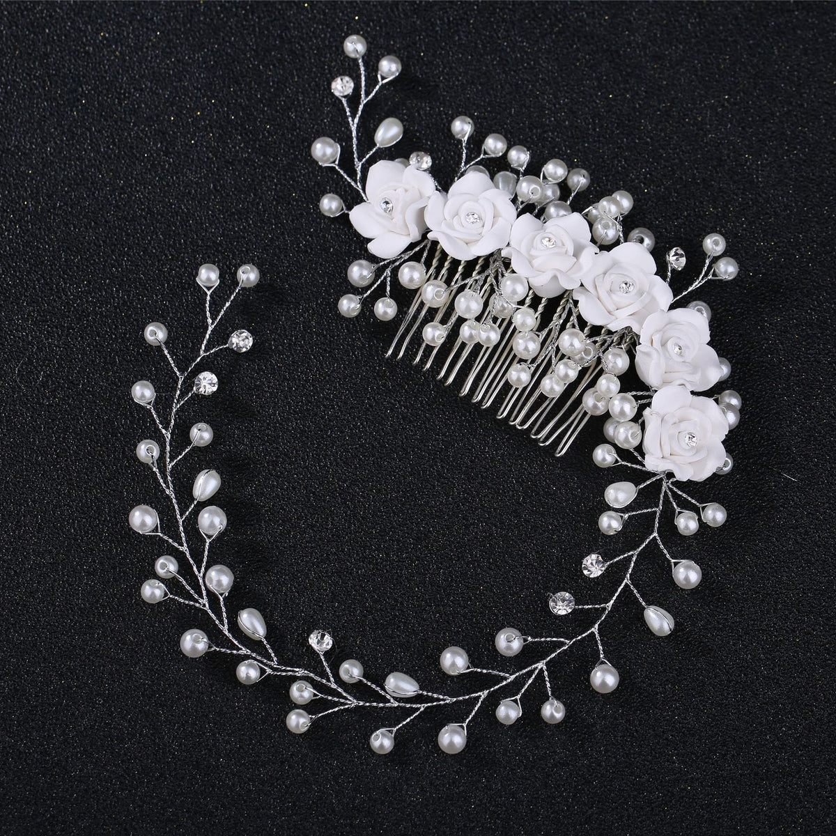 Handcrafted Pearl Headband Bridal Wedding Accessory