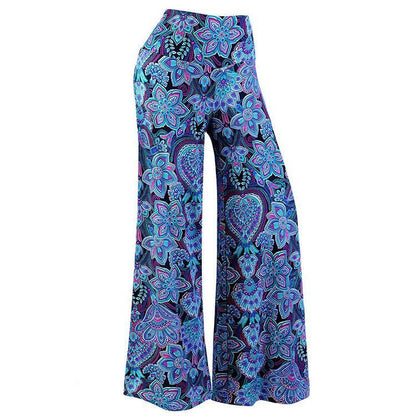 New Loose Striped Printed Trousers Flared Wide-Leg Pants