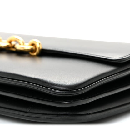 Smooth Calfskin Le Maillon Satchel Black