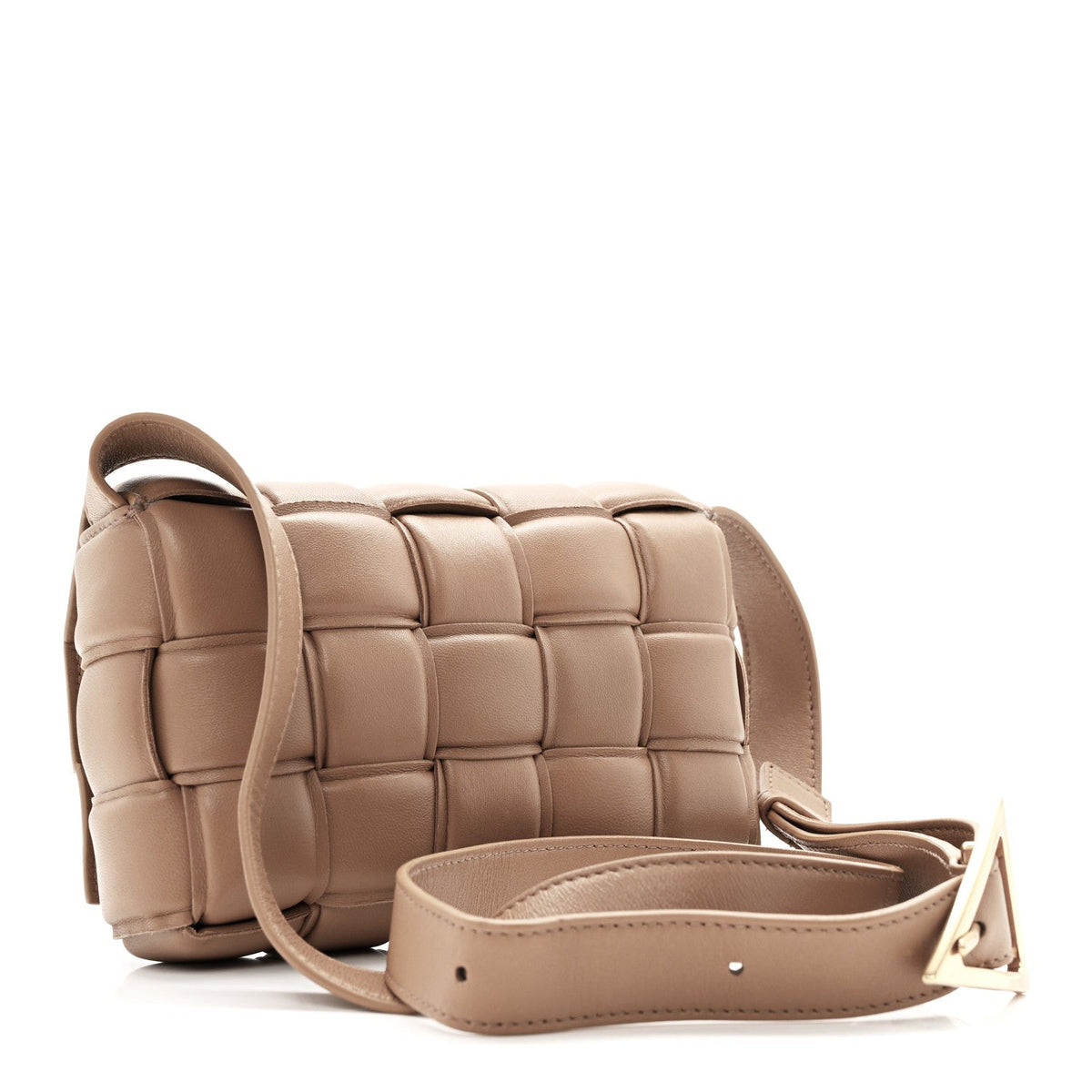 Nappa Maxi Intreccio Padded Cassette Crossbody Bag Acorn