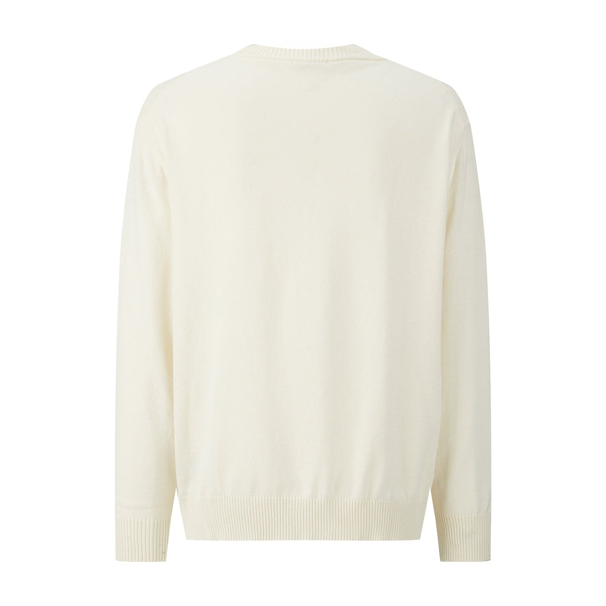 CD Embroidered Logo Sweater Beige Wool Cotton