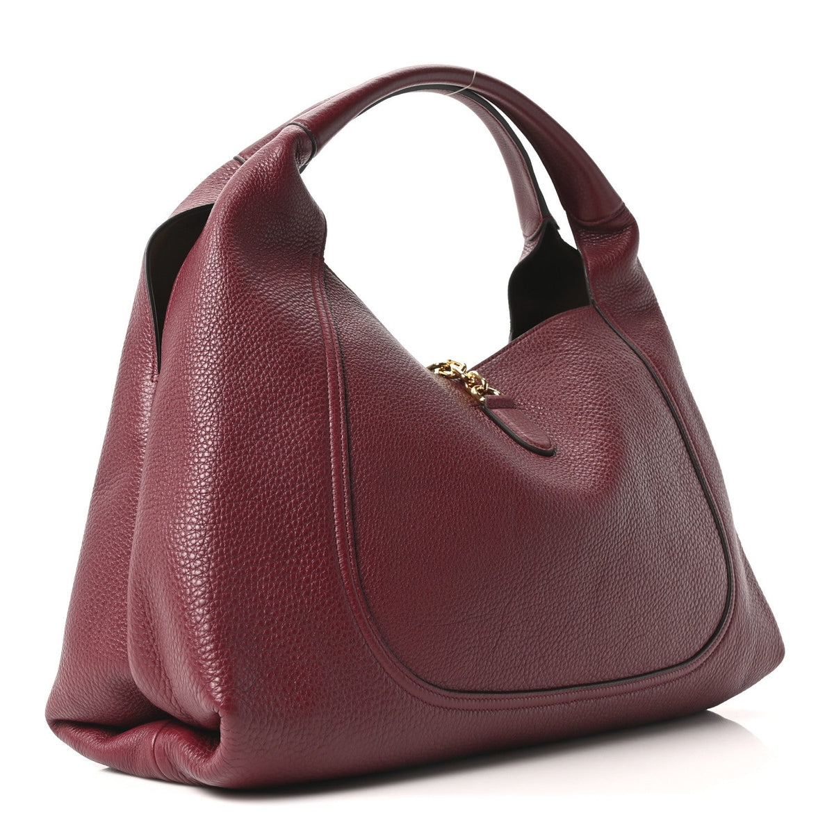 Grained Calfskin Softbit Maxi Shoulder Bag Rosso Ancora Red