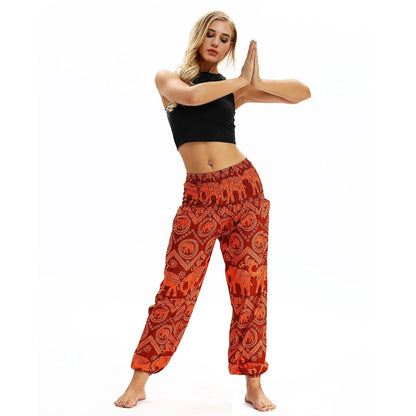 Digital Printing Yoga Pants Loose Women'S Sports Lantern Pants Belly Dance Casual Yoga Pants 1