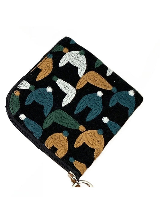 Cosbai - Small Coin Purse with Floral Prints