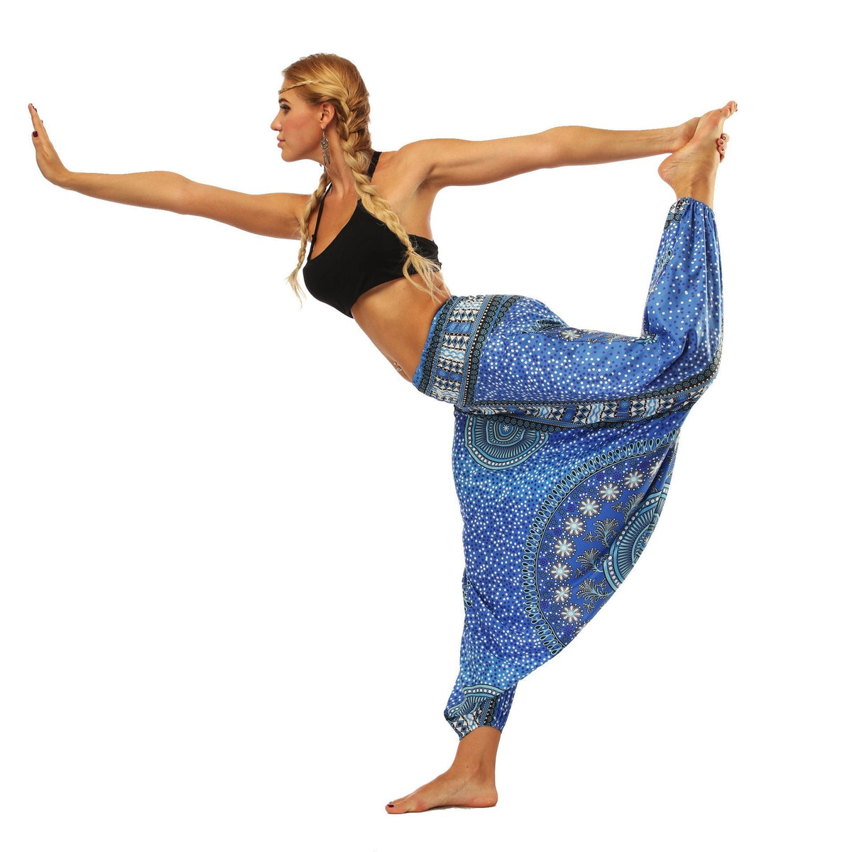 National Wind Style Digital Print Loose Women'S Fitness Yoga Pants Leisure Lantern Yoga Pants