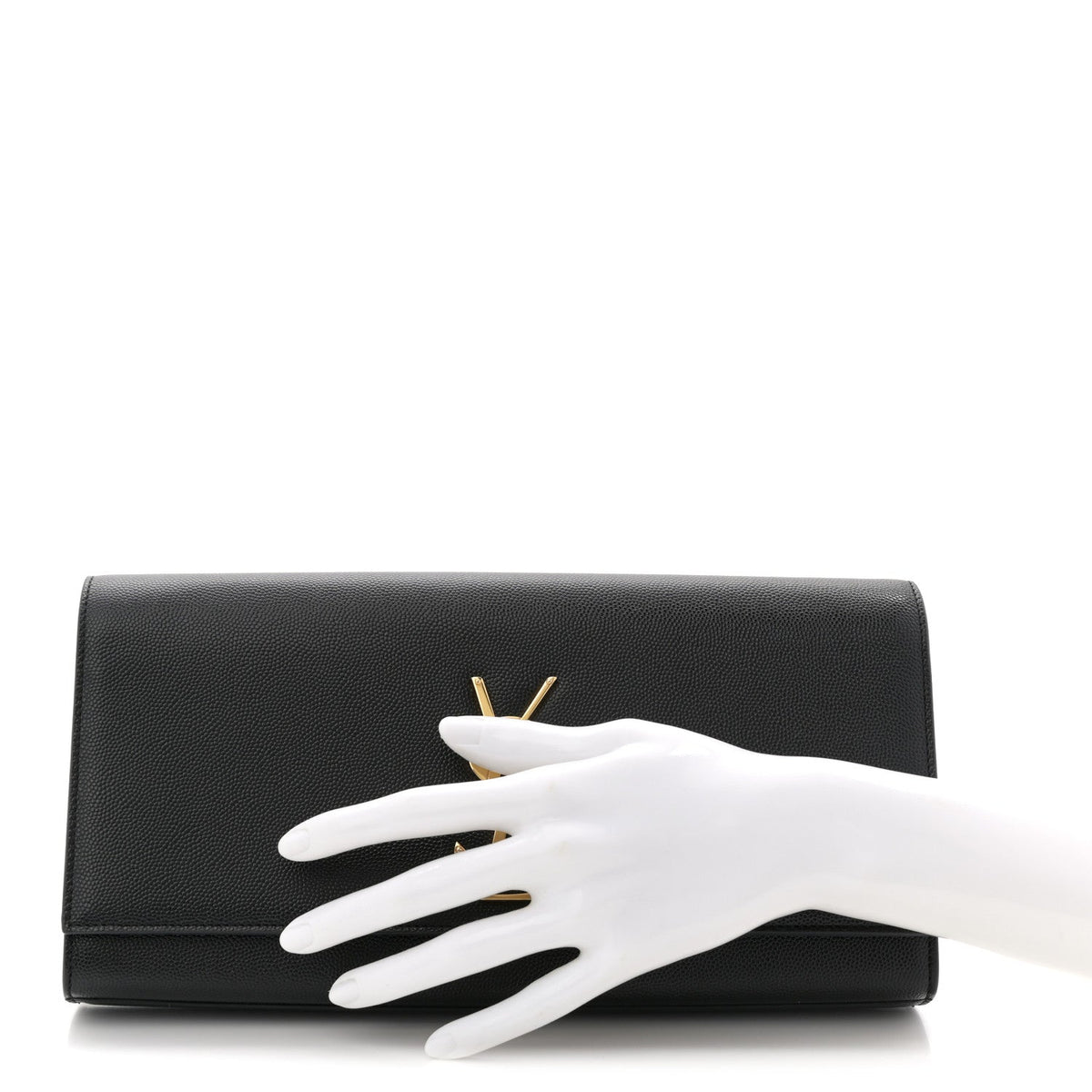 Grain De Poudre Monogram Cassandre Clutch Black
