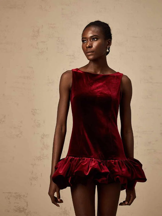 Elara Velvet Mini Dress