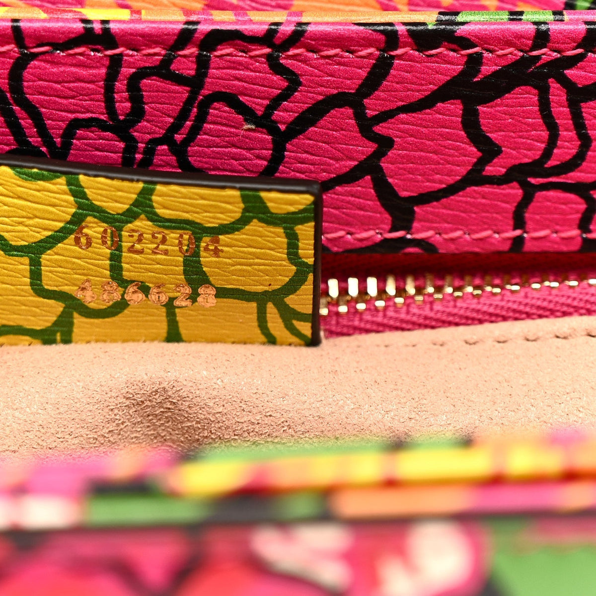 X KEN SCOTT New Shangai Calfskin Pomponica Print Horsebit 1955 Shoulder Bag Multicolor Fuxia Pompon