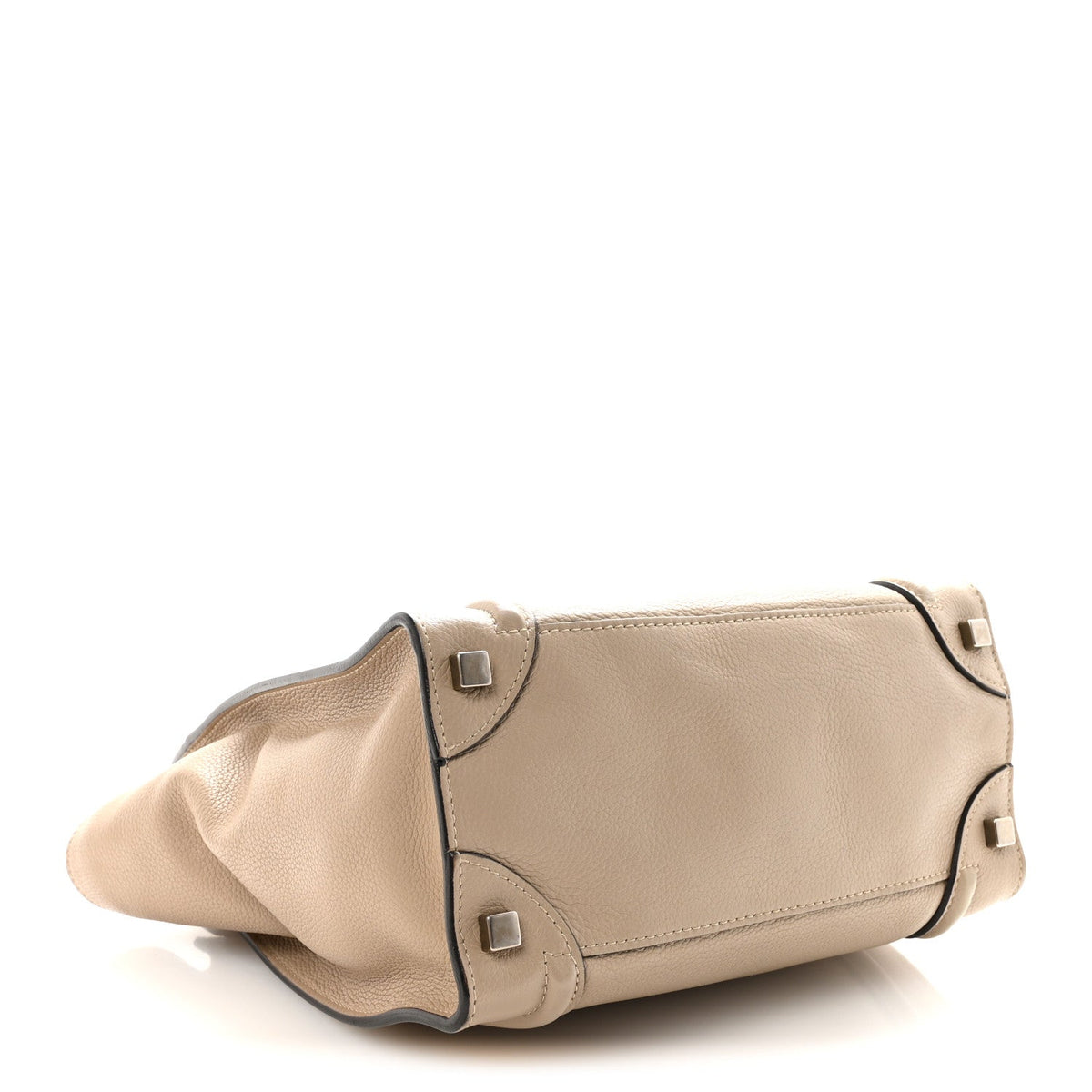 Drummed Calfskin Micro Luggage Dune