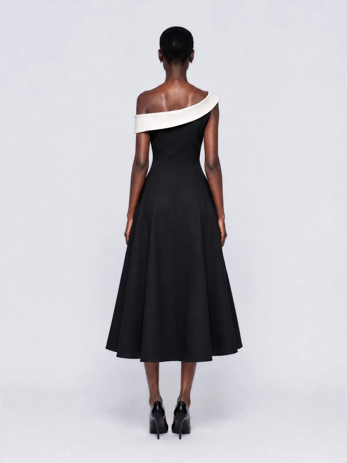 Celestia Color-Block One Shoulder Maxi Dress