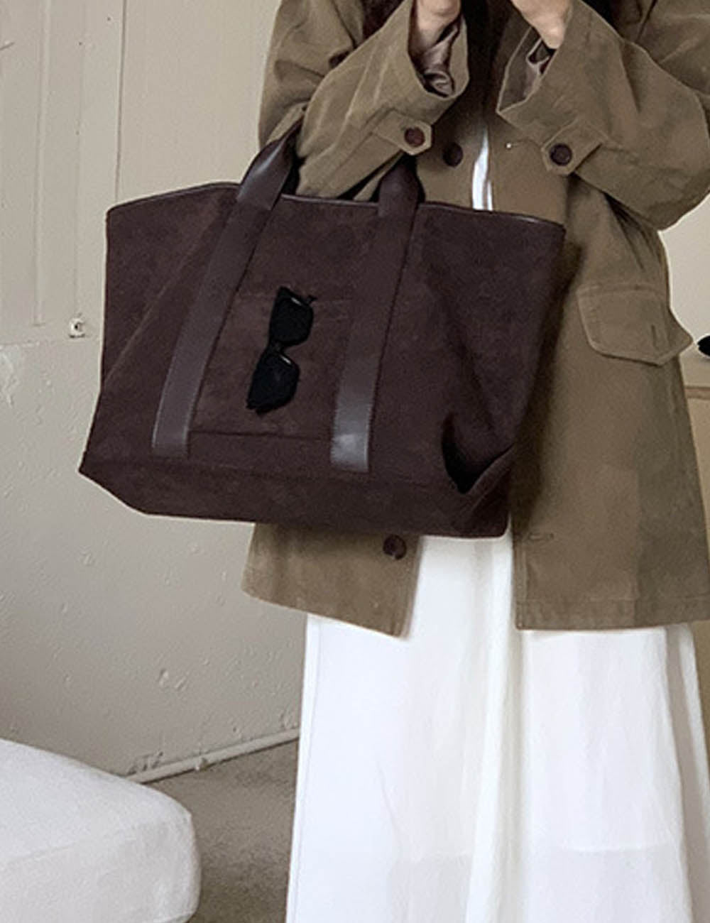Simple Large Capacity Suede Tote Bag