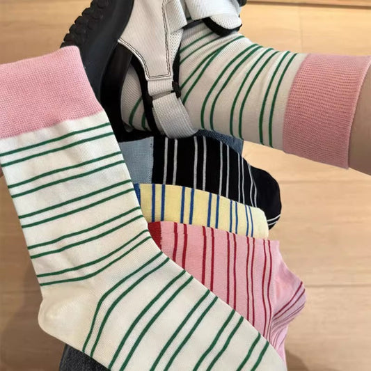 Rufia - Contrast Stripe Mid-Calf Socks