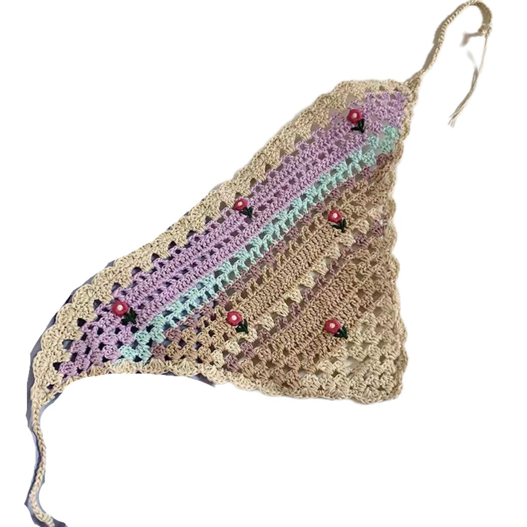 Haila - Dopamine Floral Triangle Headscarf  – Cheerful &amp; Stylish