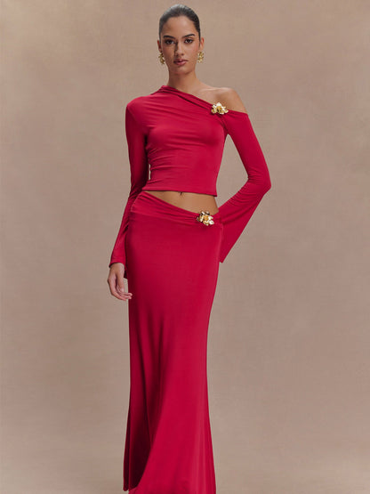 Juliana Asymmetrical Maxi Skirt Set
