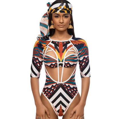Digital Printed Sexy Totem One-Piece Swimsuit