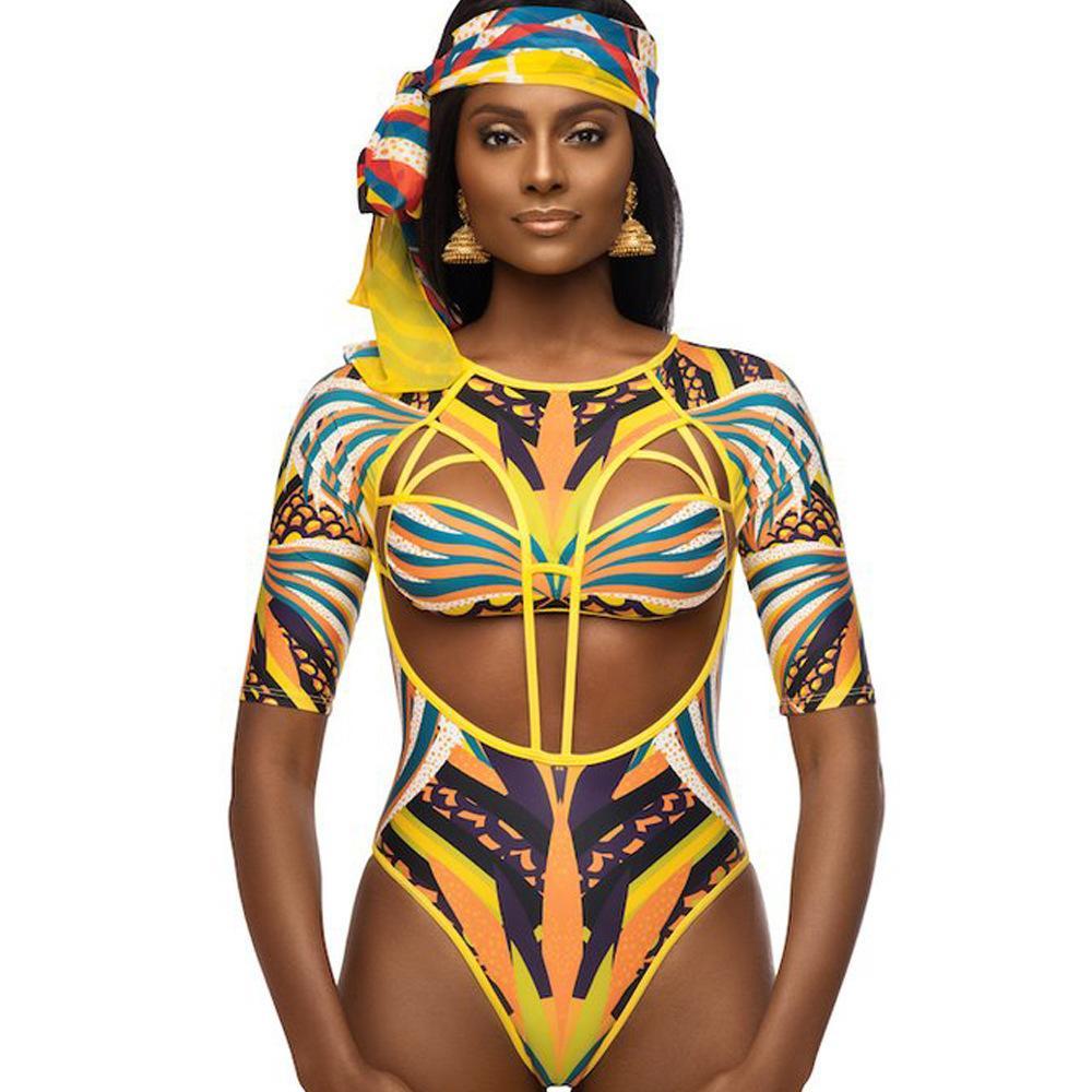 Digital Printed Sexy Totem One-Piece Swimsuit