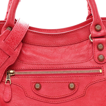 Agneau Giant 12 Rose Gold Hardware City Rouge Coquelicot