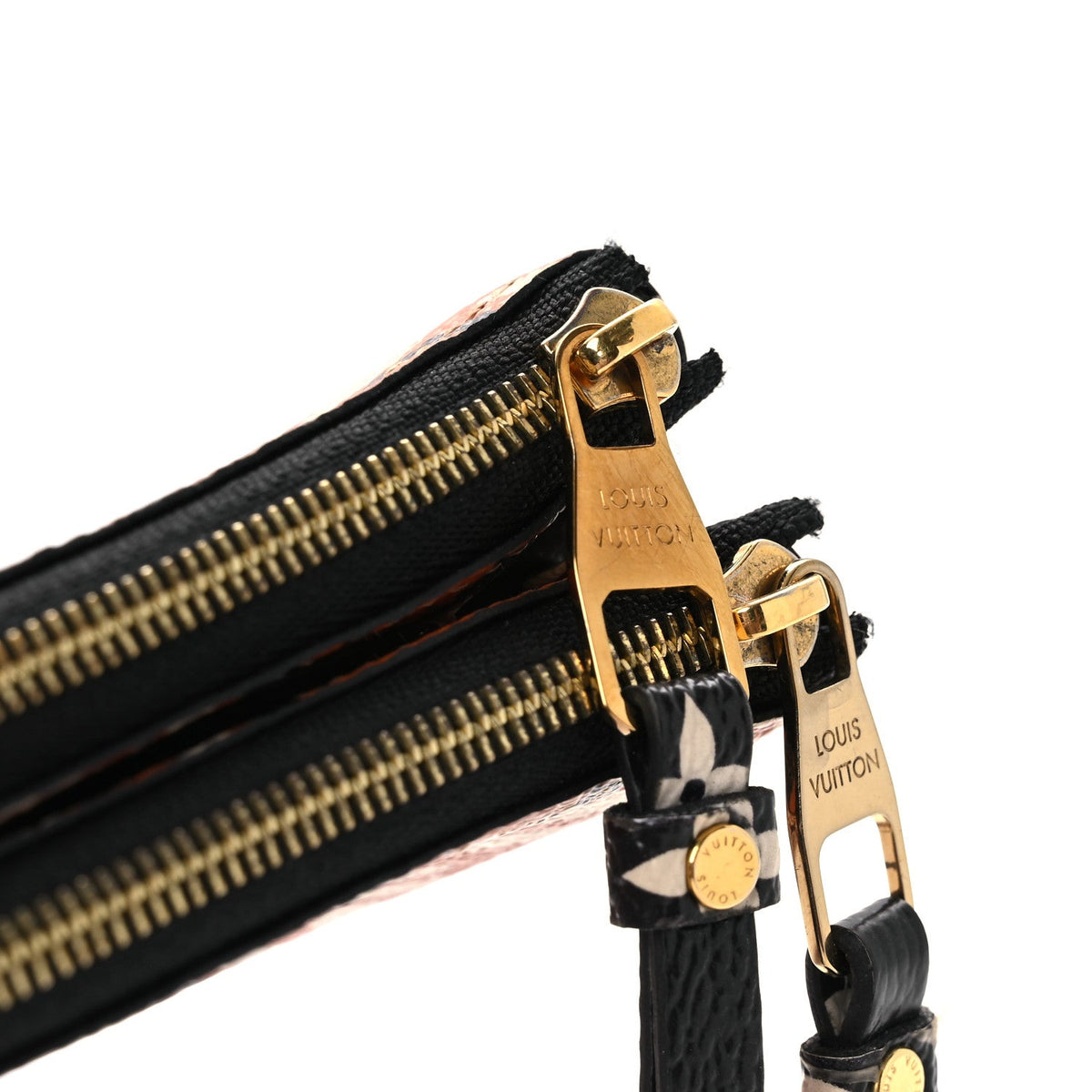 Monogram Giant Crafty Double Zip Pochette Creme Caramel
