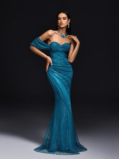 Nadia Maxi Dress In Teal