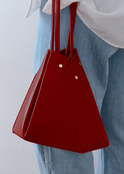 Structured PU Shoulder Bag With Origami Design