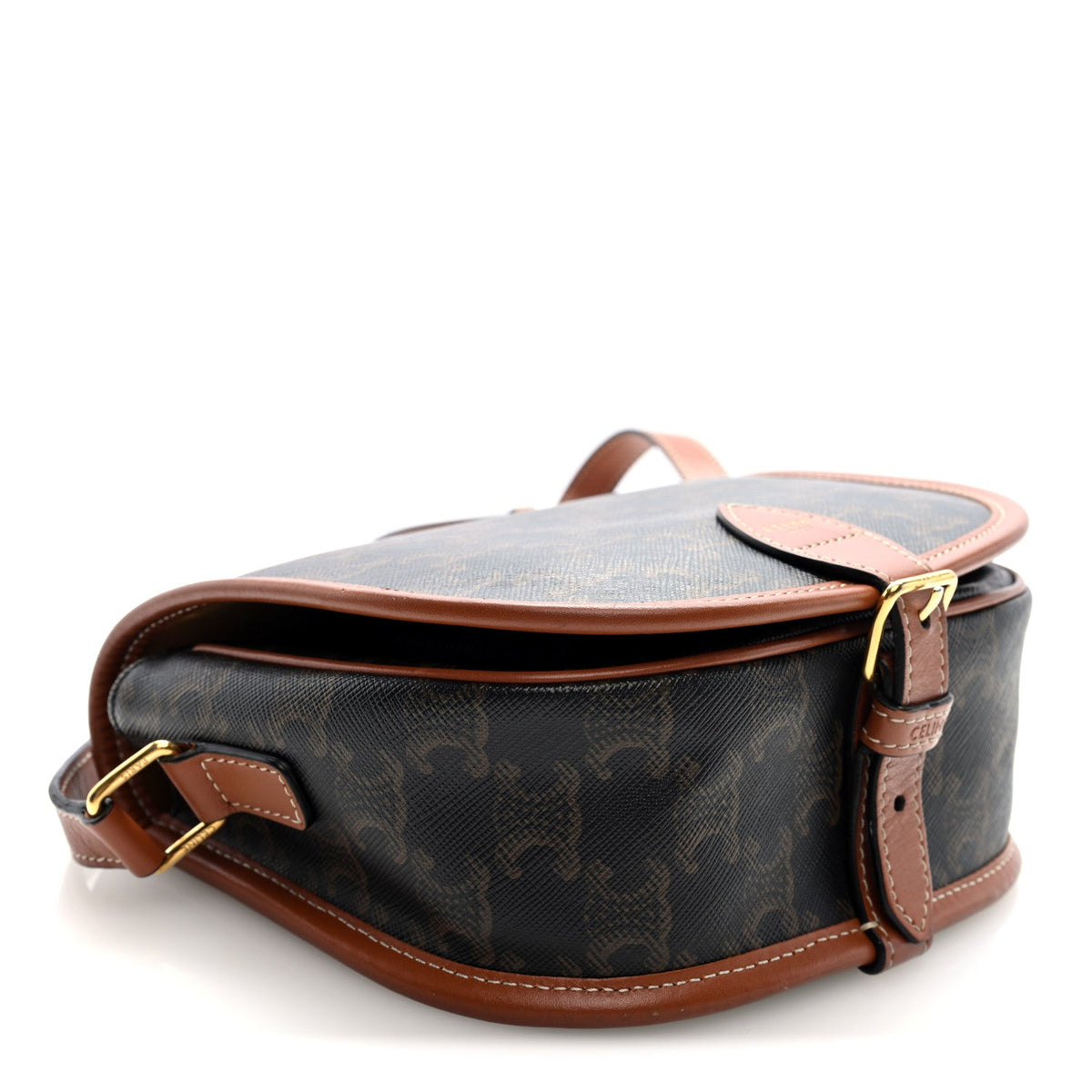 Triomphe Canvas Medium Folco Bag Tan