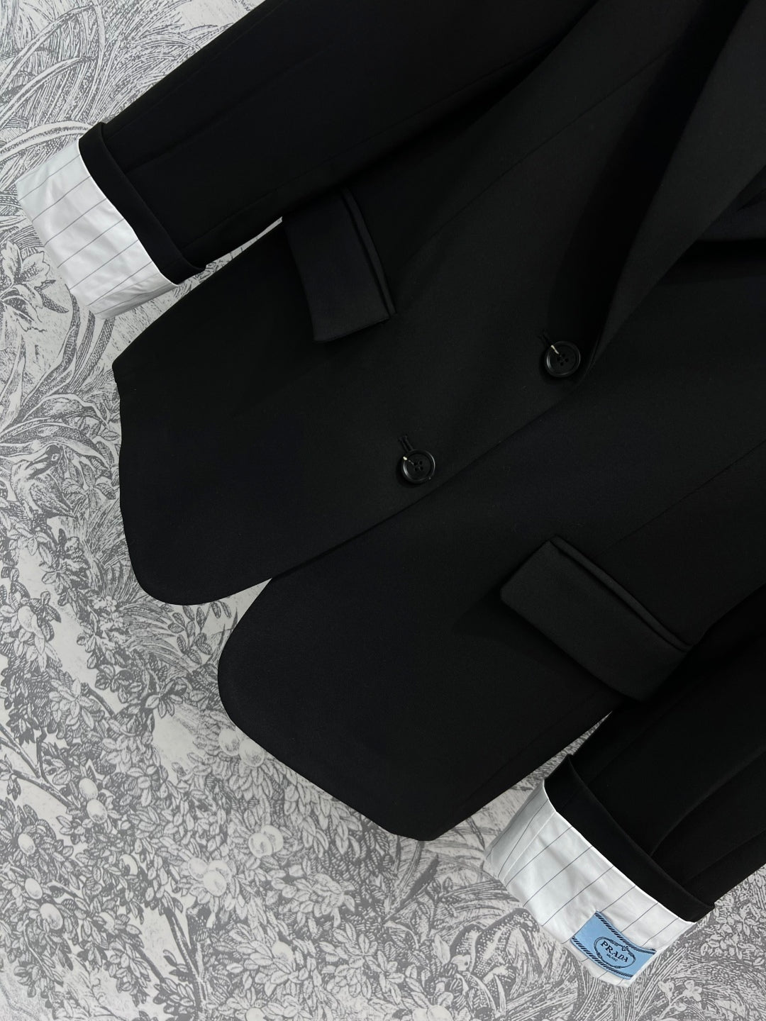 Prada 25 Suit Black Polyester Rayon