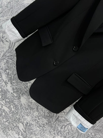 Prada 25 Suit Black Polyester Rayon